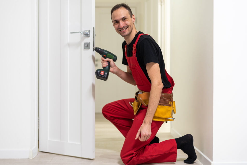Residential locksmith replacing a house lock in Parker, CO – Parker Locksmith key services.